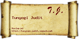 Tunyogi Judit névjegykártya